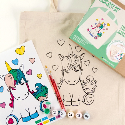 Сумка-шопер Юникорн, набор для творчества ROSA