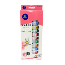 Набір вітражних фарб для скла, кераміки 12 шт. по 6 мл. GL8806 DOZEN