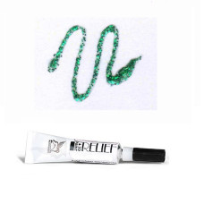 Зеленый с блестками, контур для стекла и керамики, 20 мл., 143 Deco Renesans