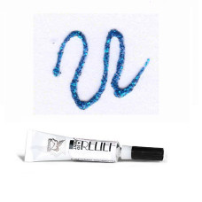 Голубое небо с блестками, контур для стекла и керамики, 20 мл., 144 Deco Renesans