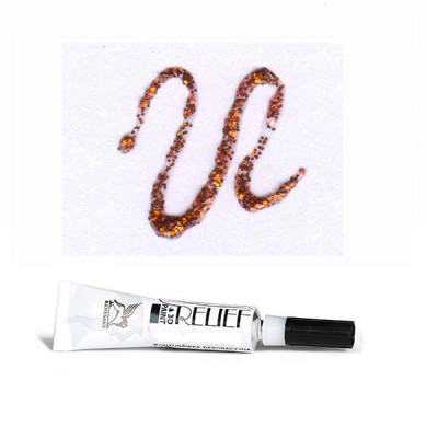 Контур по стеклу с оранжевыми блестками 219 Deco