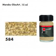 Золотая с блестками, Marabu-GlasArt, 15мл, на основе растворителя