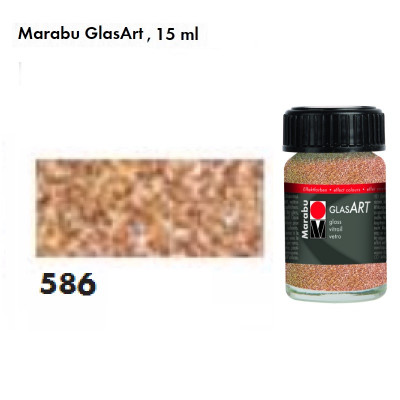 Насыщенная золотая с блестками, Marabu-GlasArt, 15мл, на основе растворителя