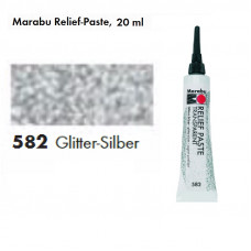 Серебряный с блестками витражный контур, 20мл , Marabu , 13070582