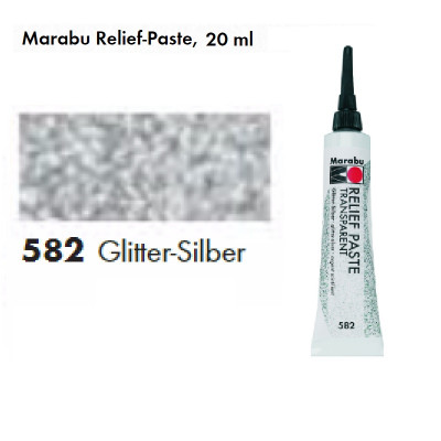 Серебряный с блестками витражный контур, 20мл , Marabu , 13070582