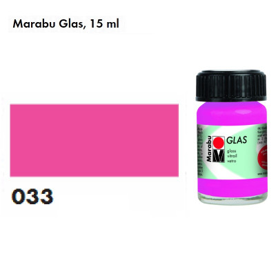 Рожева вітражна фарба, 15 мл., на водній основі, Marabu Glas 130639033