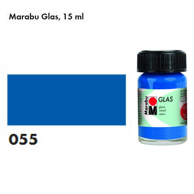 Ультрамарин вітражна фарба, 15 мл., на водній основі, Marabu Glas 130639055