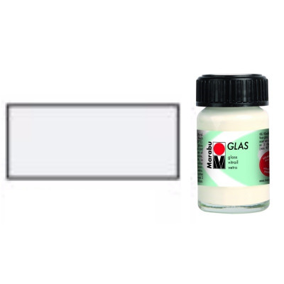 Біла вітражна фарба, 15 мл., на водній основі, Marabu Glas 130639070