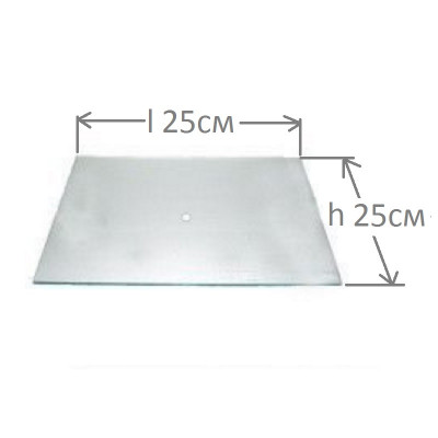 Основа под часы, стеклянная, квадратная, 25 * 25 см