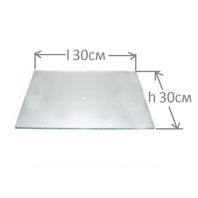 Основа под часы, стеклянная, квадратная, 30 * 30 см