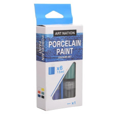 Набір фарб для скла, кераміки 6 шт. по 15 мл. PC0615 Art Nation Набір фарб для скла, кераміки 6 шт. по 15 мл. PC0615 Art Nation