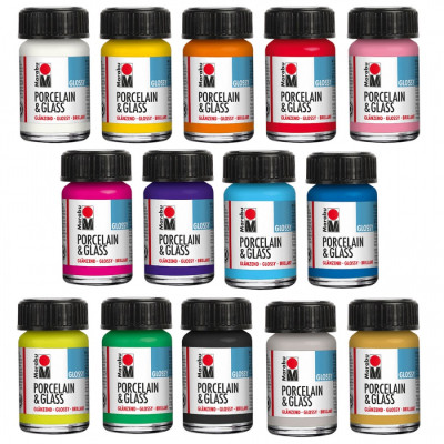 Краска для стекла Белая, 15 мл. 070 P&G Marabu