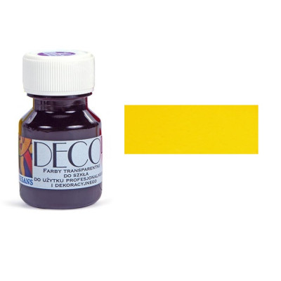 Желтая темная витражная краска, 30 мл., 111 Deco Renesans