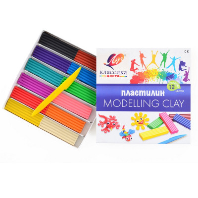 Пластилін Луч класика, 12 кольорів 7С 331-08