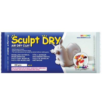 Масса самозатвердевающая Белая MUNGYO Sculpt Dry 250г